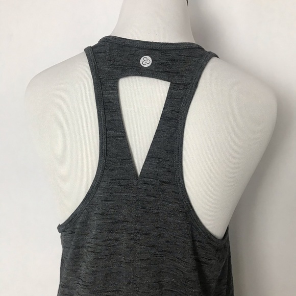🎁 Zella Racer back Black Gray Size Small Women’s Athletic Top - Picture 3 of 5